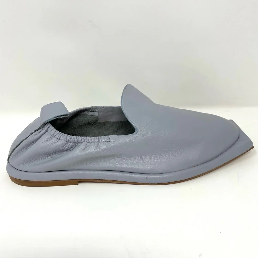 Wal & Pai Malaga Flat Modern Loafer in Concrete Nappa Size 37 New in Box